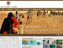 Tablet Screenshot of liveindiatours.com